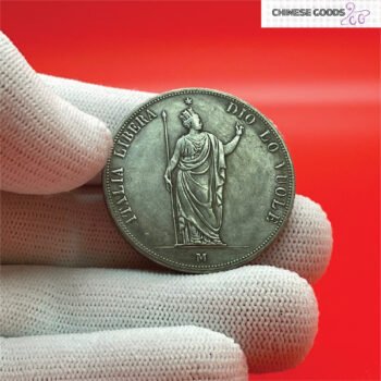 Italia  L.B 1848, 1848 Lombardia Provisional Government 5 Lire Replica Coin