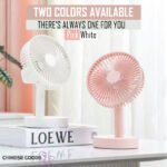 USB Rechargeable 3.7V Double Battery Telescopic Floor Fan. Summer Mute ventilador Student Desktop Table Fans for Office Bedroom Cooler