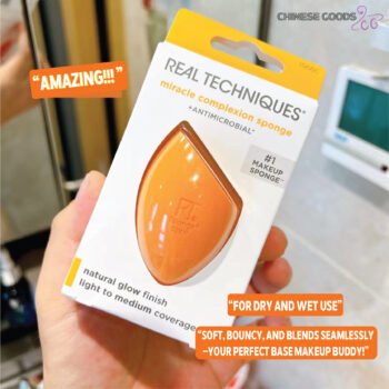 Beauty Egg Makeup Sponge Three Dimensional Powder Puff Bevel Orange Dry and Wet