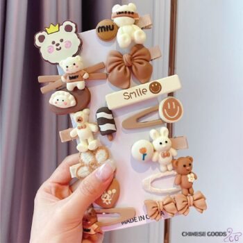 Childrens hairpin princess clip. girl combination set bb clip. broken hair bangs clip cute internet celebrity headdress