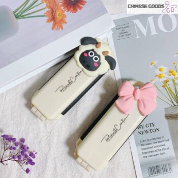 Folding small comb. portable airbag comb. New styles and comfortable comb with mirror. foldable light weight mirror and comb